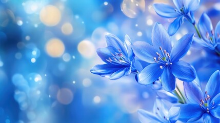 Blue Camas Flowers in Garden. Closeup Shot Capturing the Beauty of Blossoms