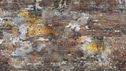 A striking red brick wall with a complex texture bathed in natural light, excellent for setting artistic stages and design accents.