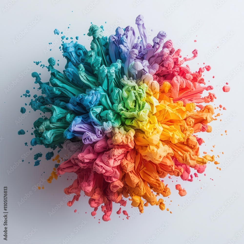 Poster a vibrant explosion of colorful powder creates a stunning, artistic display, showcasing a spectrum o