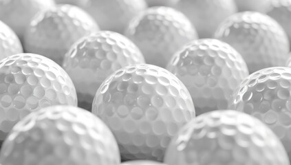 Close-Up of Golf Balls in a White Background