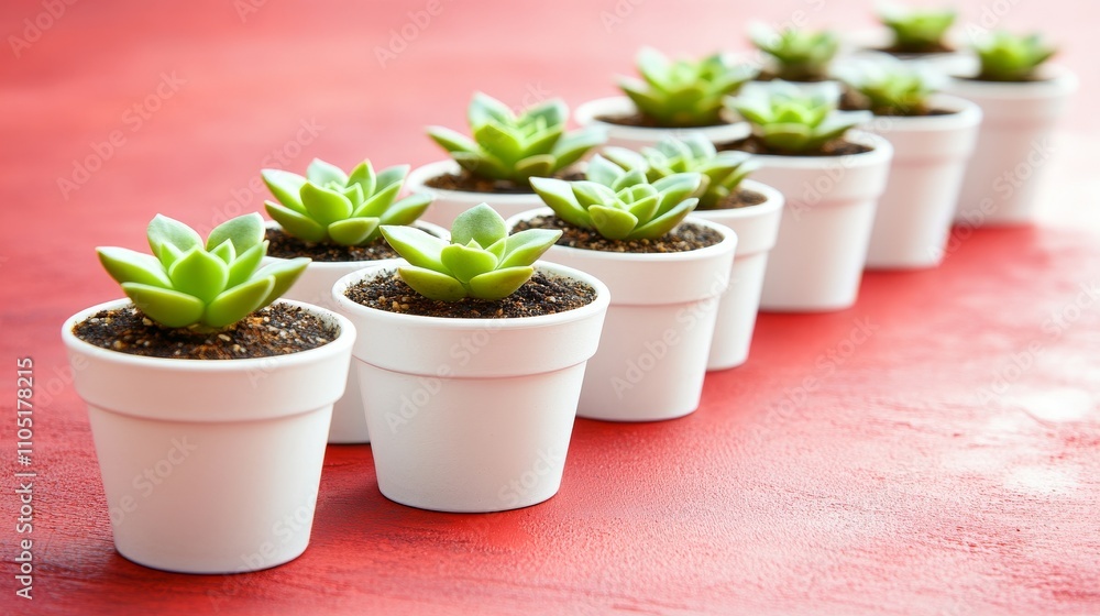 Poster a calming collection of potted plants presents the charm of nature in a simplistic setting complemen
