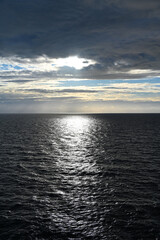 Seetag auf einem Kreuzfahrtschiff, Blick auf die  Nordsee