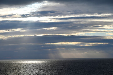 Seetag auf einem Kreuzfahrtschiff, Blick auf die  Nordsee