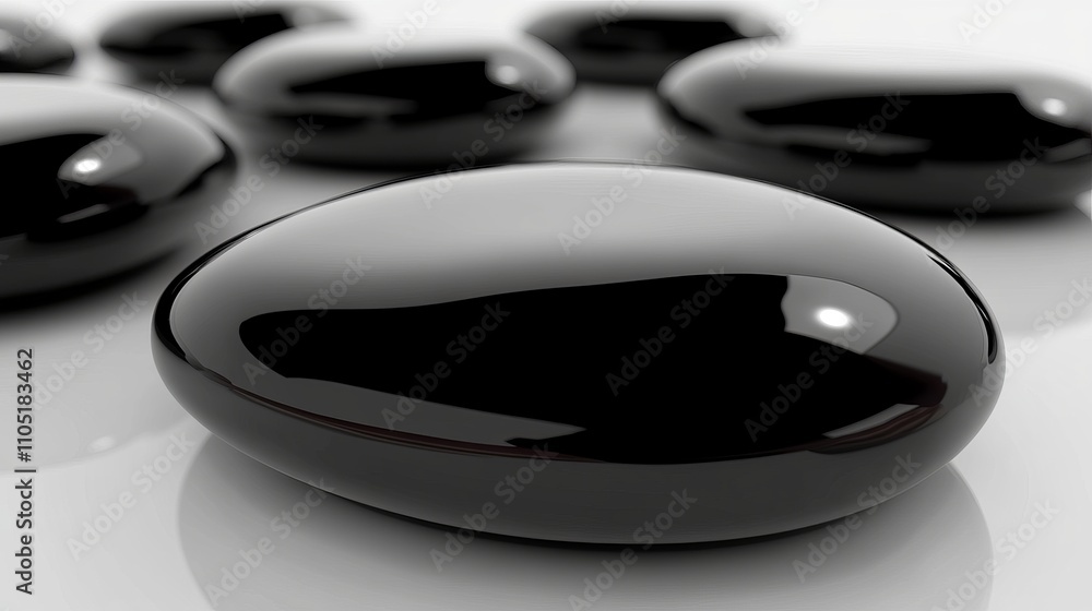 Poster high-resolution view of textured black lava pebbles that create a striking design