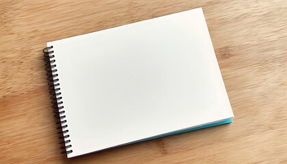 Simple wooden texture notepad, creative writing space.