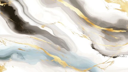 Obraz premium Discover the captivating patterns and textures of a luxurious onyx stone, highlighting its natural beauty in hues of gray, brown, and beige.