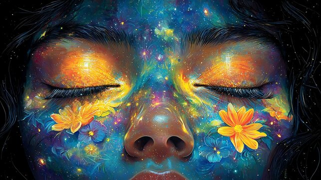 Colorful 2025 calendar cover with artistic New Year themes and vibrant design