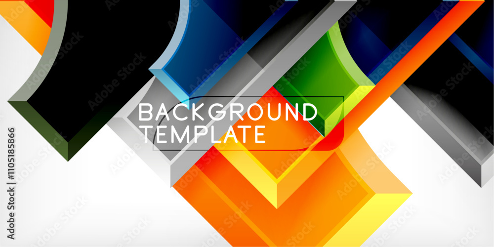 Aufkleber Geometric design abstract background - circles and triangles