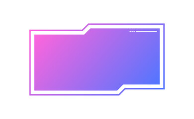 Futuristic lower third interface illustration. Video overlay element.