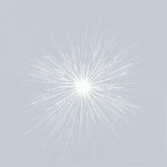 Fototapeta premium Bright Light Source with Rays on a white Background
