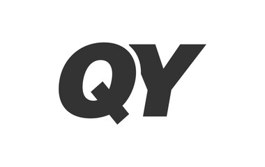 QY Techno Editable Font Logo For Corporate Branding. Bold, Futuristic Design With Unique Typographic Ideas. Minimal Custom Type And Dynamic Letter