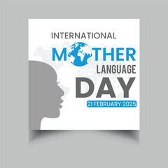 International Mother Language Day social media post template