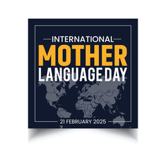 International Mother Language Day social media post template