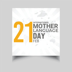 International Mother Language Day social media post template