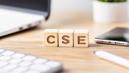 CSE words on wooden blocks