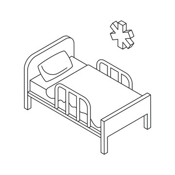 recommend clip art: Hospital bed representing patient care and rest areas