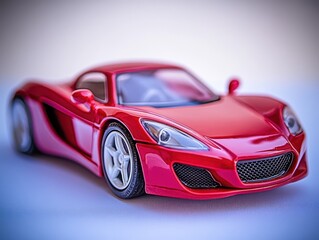 Closeup of a Red Sports Car Toy Model: A Detailed Look at Design and Craftsmanship