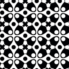 Abstract geometric pattern with crosses, stripes, lines. Seamless vector background. White and black ornament. Modern reticulated graphic design.