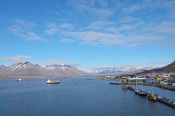 Spitzbergen, Svalbard, Longyearbyen, Hafen