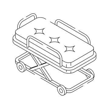 recommend clip art: Stretcher used for patient transport in healthcare facilities