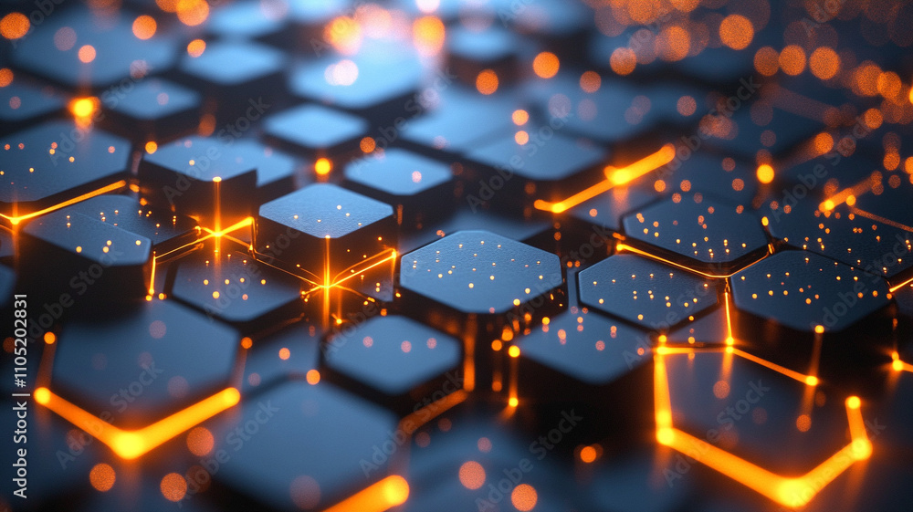 Aufkleber ai generated digital art abstract technology design dark environment close-up view visual concept