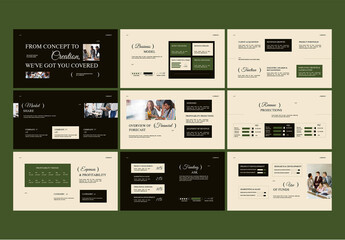 Cream Black Minimalist Modern Pitch Deck