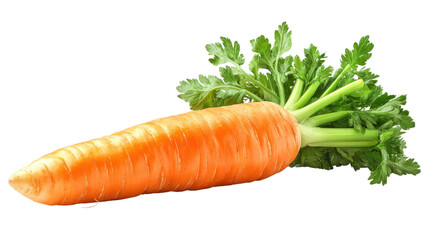 carrots with leaves isolated on white background