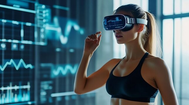 Fitness Instructor Teaches Heart Rate Zones with Augmented Reality Glasses
