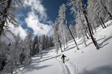 snow covered mountain chalet skiing