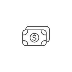 Money dollar icon template vector illustration