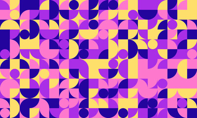Geometric vector pattern featuring minimal shapes and seamless design. Great for abstract backgrounds, trendy posters, or textile prints. Modern and artistic simplicity.