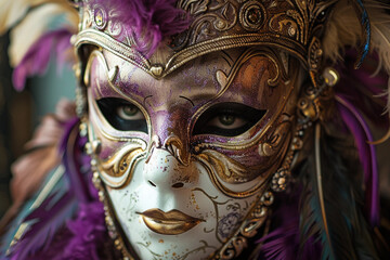 Beautiful greeting card with bright holiday composition for happy celebrate mardi gras