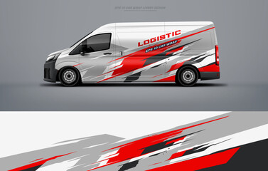Sporty racing big van wrap car wrap livery design foe universal medium van vector eps ready print printable file.