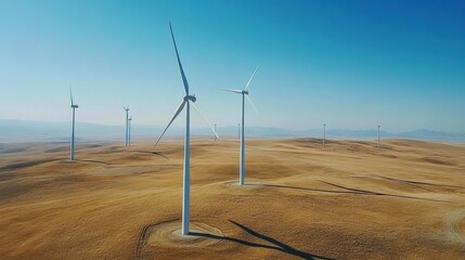 Engineers inspecting wind turbines, setting adjustments