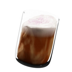 3D Caramel Macchiato Illustration