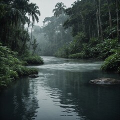 Obraz premium waterfall in the forest