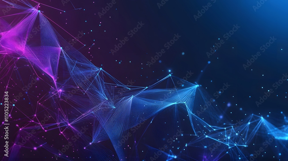 Poster abstract network digital connectivity lines and dots