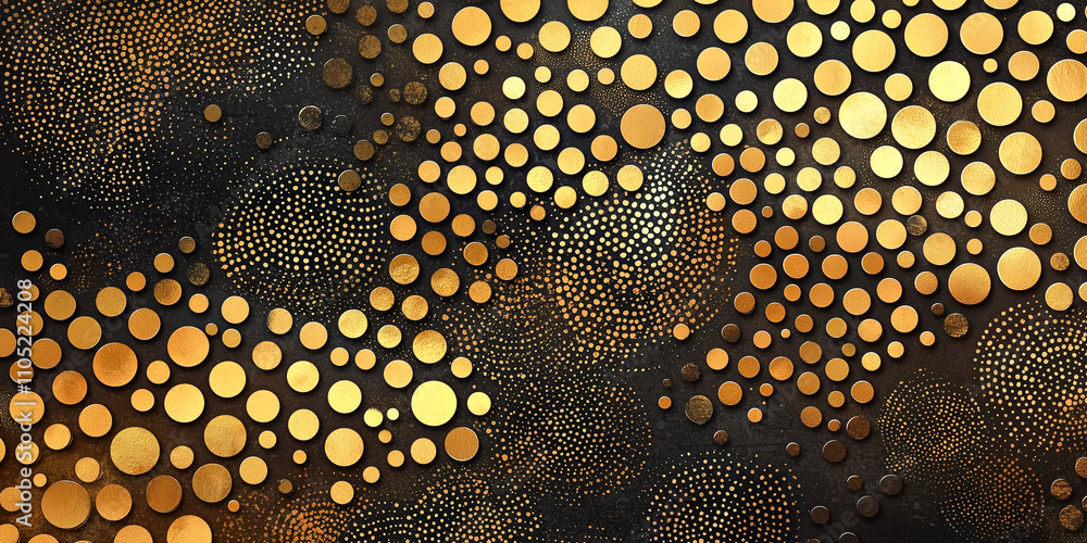 Canvas Prints abstract gold background with dots