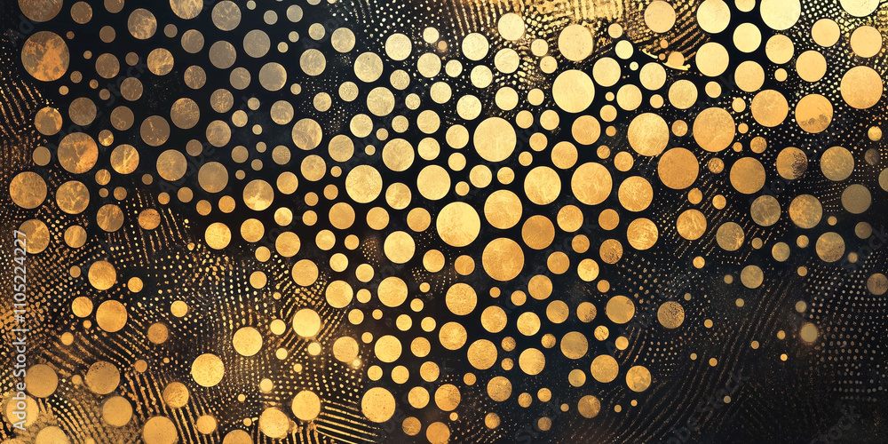 Canvas Prints abstract gold background with dots