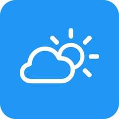 Cloud with sun icon design.