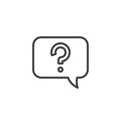 Question Chat line icon