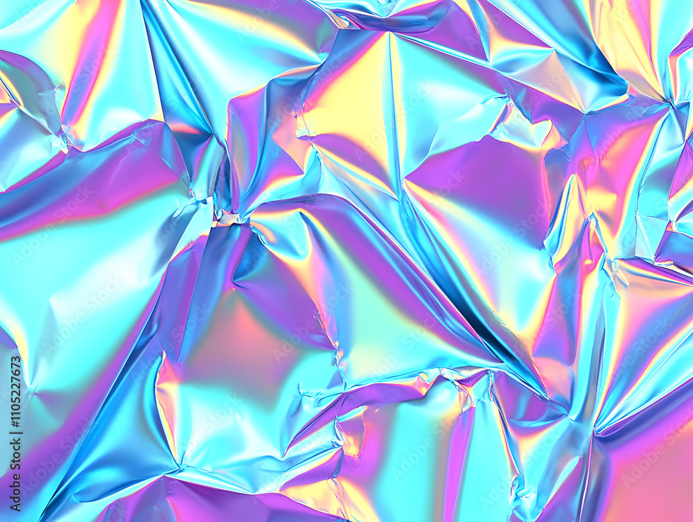 Poster vibrant iridescent texture abstract art digital creation modern aesthetic close-up view visual explo