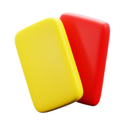 3D red and yellow card Icon