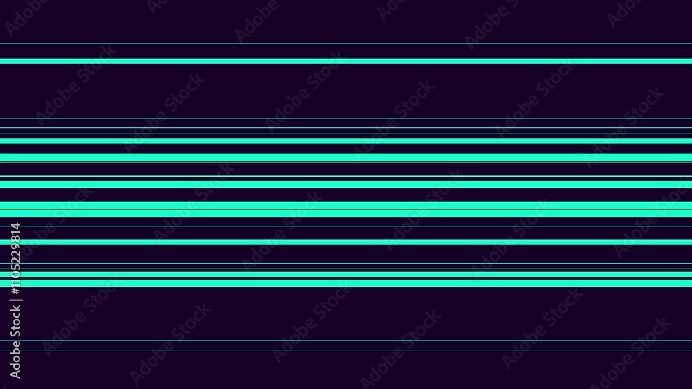 Poster digital abstract pattern with alternating lines in blue and black colors