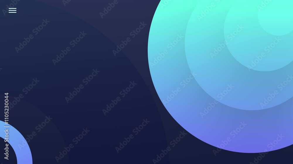 Poster colorful abstract geometric background with overlapping circles and gradient blue tones