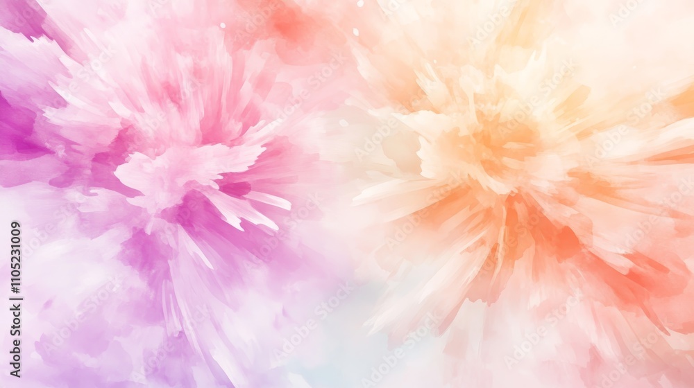 Poster abstract watercolor background with colorful splashes, a vibrant and dynamic artistic design for cre