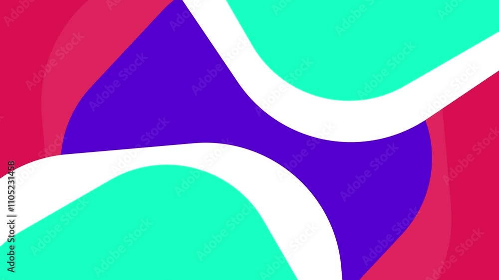 Poster vibrant abstract art with bold colorful geometric composition and dynamic flowing patterns