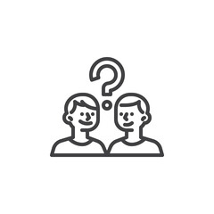 Collaboration Questions line icon