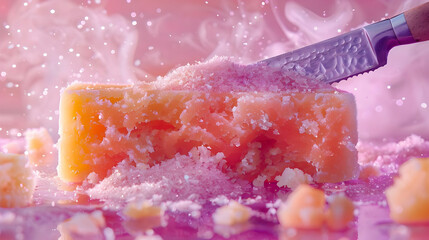Pink Crystallized Candy Food Photography