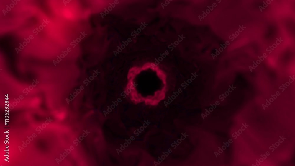 Poster deep red abstract vortex with mesmerizing light and shadow patterns
